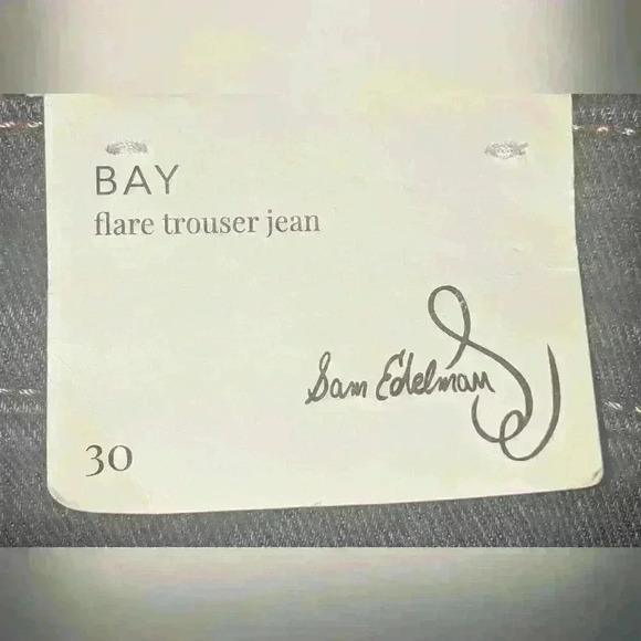 *NEW* SAM EDELMAN HIGH RISE BAY FLARE DENIM. - Picture 6 of 8